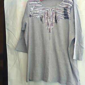 New, sequin trimmed shirt (new but only extra sequins, no other tags)
